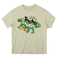 Mossy teacher saurus Heavy Core Tee - MaliasSmallBusiness