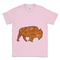 Bubblegum Pink Western Vintage Bison Silhouette Classic Tee - Bettercallsaul