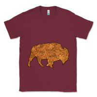 Burgundy Western Vintage Bison Silhouette Classic Tee - Bettercallsaul