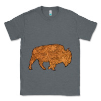 Charcoal Heather Western Vintage Bison Silhouette Classic Tee - Bettercallsaul