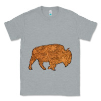 Heather Grey Western Vintage Bison Silhouette Classic Tee - Bettercallsaul