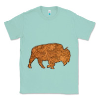 Seafoam Western Vintage Bison Silhouette Classic Tee - Bettercallsaul