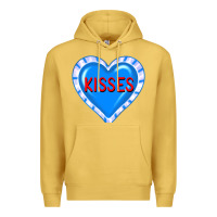 Antique Gold valentine's day hearts Premium Hoodie - FaDigitalArtStudio