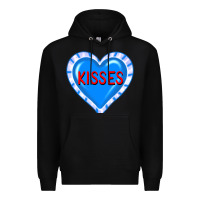 Black valentine's day hearts Premium Hoodie - FaDigitalArtStudio