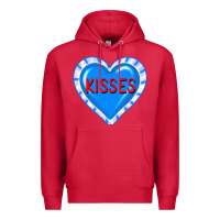 Cardinal valentine's day hearts Premium Hoodie - FaDigitalArtStudio