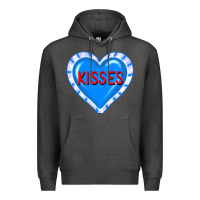 Charcoal Heather valentine's day hearts Premium Hoodie - FaDigitalArtStudio