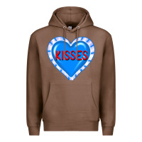 Chestnut valentine's day hearts Premium Hoodie - FaDigitalArtStudio