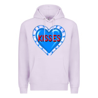 Lilac valentine's day hearts Premium Hoodie - FaDigitalArtStudio