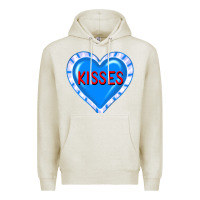 Oatmeal Heather valentine's day hearts Premium Hoodie - FaDigitalArtStudio