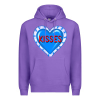 Purple valentine's day hearts Premium Hoodie - FaDigitalArtStudio