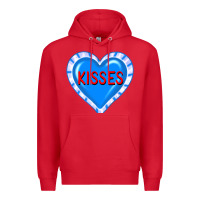 Red valentine's day hearts Premium Hoodie - FaDigitalArtStudio