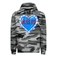 Slate Camo valentine's day hearts Premium Hoodie - FaDigitalArtStudio