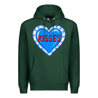Sports Green valentine's day hearts Premium Hoodie - FaDigitalArtStudio