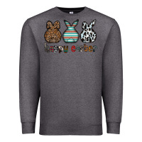 Charcoal Heather Happy Easter Premium Sweatshirt - CowhideDigitalArt