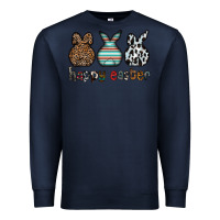 Navy Happy Easter Premium Sweatshirt - CowhideDigitalArt