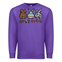 Purple Happy Easter Premium Sweatshirt - CowhideDigitalArt