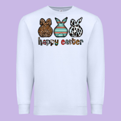 Happy Easter Premium Sweatshirt Designed By Cowhidedigitalart