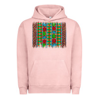 Pigment Salmon autism awareness leopard puzzle brush stroke Urban Hoodie - Artiststas