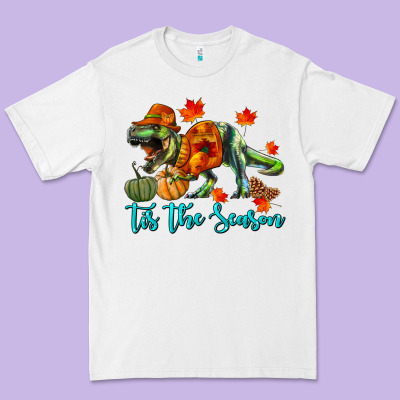 T- Rex Tis The Season Premium Tee Designed By Ranaportraitstore