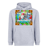 Heather Grey Love Christmas gnome Heavyweight Hoodie - CowhideDigitalArt