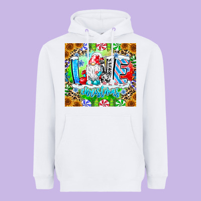 Love Christmas Gnome Heavyweight Hoodie Designed By Cowhidedigitalart