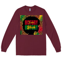 Burgundy i am black history Long Sleeve Tee - TumblerDesignByShophia