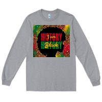 Heather Grey i am black history Long Sleeve Tee - TumblerDesignByShophia