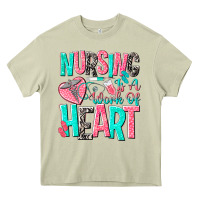 Mossy nursing is a work of heart Heavy Core Tee - NancyCooperArtShop