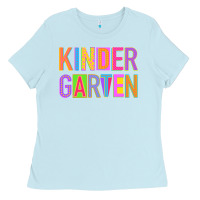 Baby Blue kindergarten Ladies Tee - NancyCooperArtShop