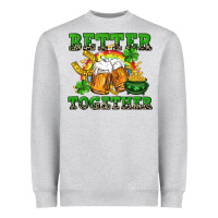 Heather Grey Better together St. Patrick's Day Heavyweight Sweatshirt - CowGirlArtShop