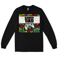 Black gamer dad Long Sleeve Tee - TumblerDesignByShophia