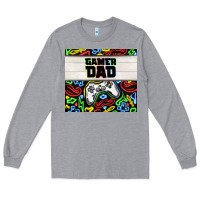 Heather Grey gamer dad Long Sleeve Tee - TumblerDesignByShophia