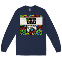 Navy gamer dad Long Sleeve Tee - TumblerDesignByShophia