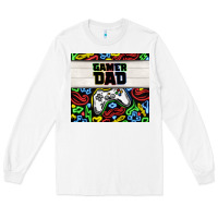White gamer dad Long Sleeve Tee - TumblerDesignByShophia