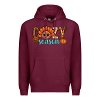 Burgundy turkey cozy season thanksgiving bbs Premium Hoodie - BundleAndBundleShop