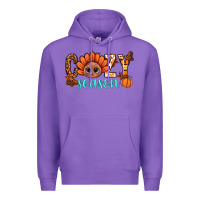 Purple turkey cozy season thanksgiving bbs Premium Hoodie - BundleAndBundleShop