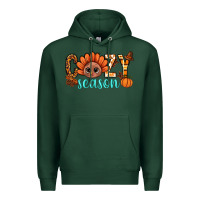Sports Green turkey cozy season thanksgiving bbs Premium Hoodie - BundleAndBundleShop