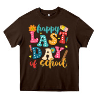 Chocolate Brown happy last day of school Heavy Core Tee - JahusDesignShop