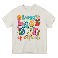 Cream happy last day of school Heavy Core Tee - JahusDesignShop