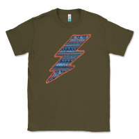 Army Green Western Orange Border Aztec Lightning Classic Tee - Bettercallsaul