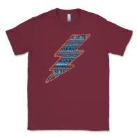 Burgundy Western Orange Border Aztec Lightning Classic Tee - Bettercallsaul