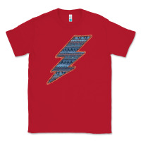 Red Western Orange Border Aztec Lightning Classic Tee - Bettercallsaul