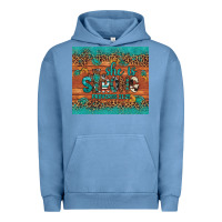 Pigment Pebble Blue she is strong gemstone sunflower leopard Urban Hoodie - Artiststas