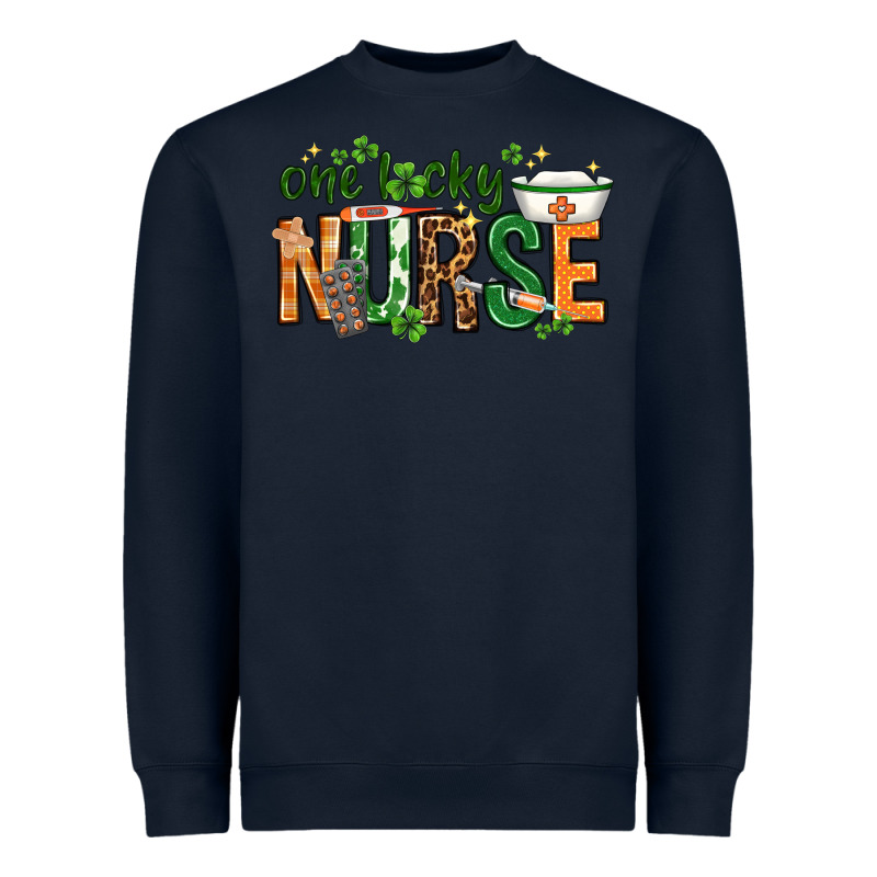One Lucky Nurse With Elements St. Patricks Day Heavyweight Sweatshirt by HowdyJamesFarm | Teevron