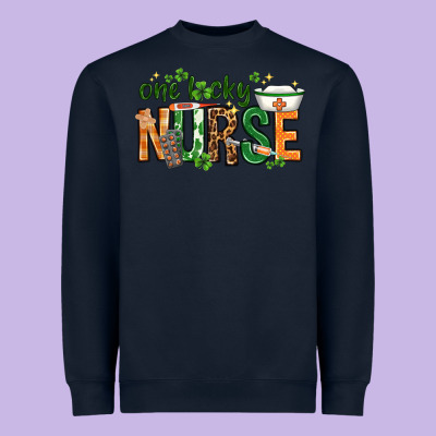 One Lucky Nurse With Elements St. Patricks Day Heavyweight Sweatshirt Designed By Howdyjamesfarm
