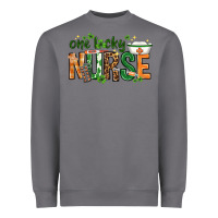 Storm One lucky Nurse with elements St. Patricks Day Heavyweight Sweatshirt - HowdyJamesFarm