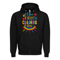 Black Let Your True Colours Shine Zipper Hoodie - BundleAndBundleShop
