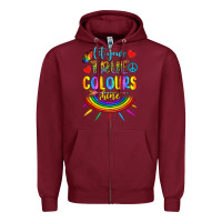 Burgundy Let Your True Colours Shine Zipper Hoodie - BundleAndBundleShop
