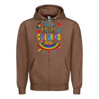 Chestnut Let Your True Colours Shine Zipper Hoodie - BundleAndBundleShop