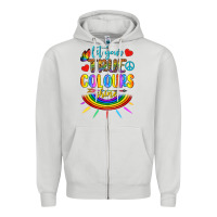 Dove Grey Let Your True Colours Shine Zipper Hoodie - BundleAndBundleShop